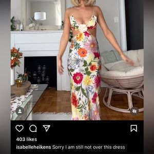 Reformation poppies silk dress - size 2